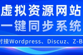 自主研发虚拟资源网站一键同步系统，支持对接WordPress、Discuz、Z-Blog等搭建的资源网站