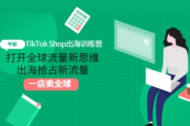 TikTok Shop出海训练营：打开全球流量新思维，出海抢占新流量，一店卖全球